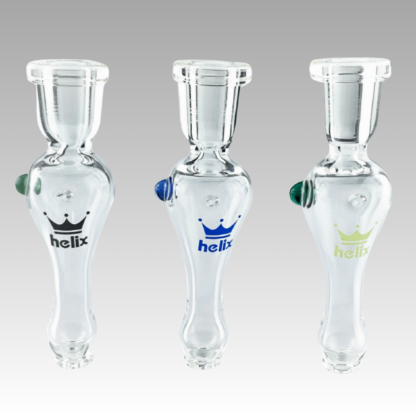 Helix Solo Chillum Glass Pipe by American Helix – Portable 10mm Chillum