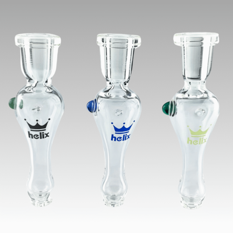 Helix Solo Chillum Glass Pipe by American Helix – Portable 10mm Chillum