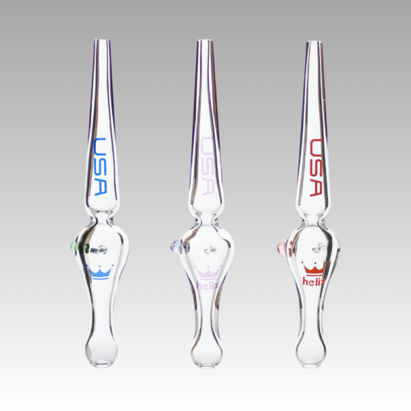 Helix Solo Chillum Glass Pipe by American Helix – Portable 10mm Chillum